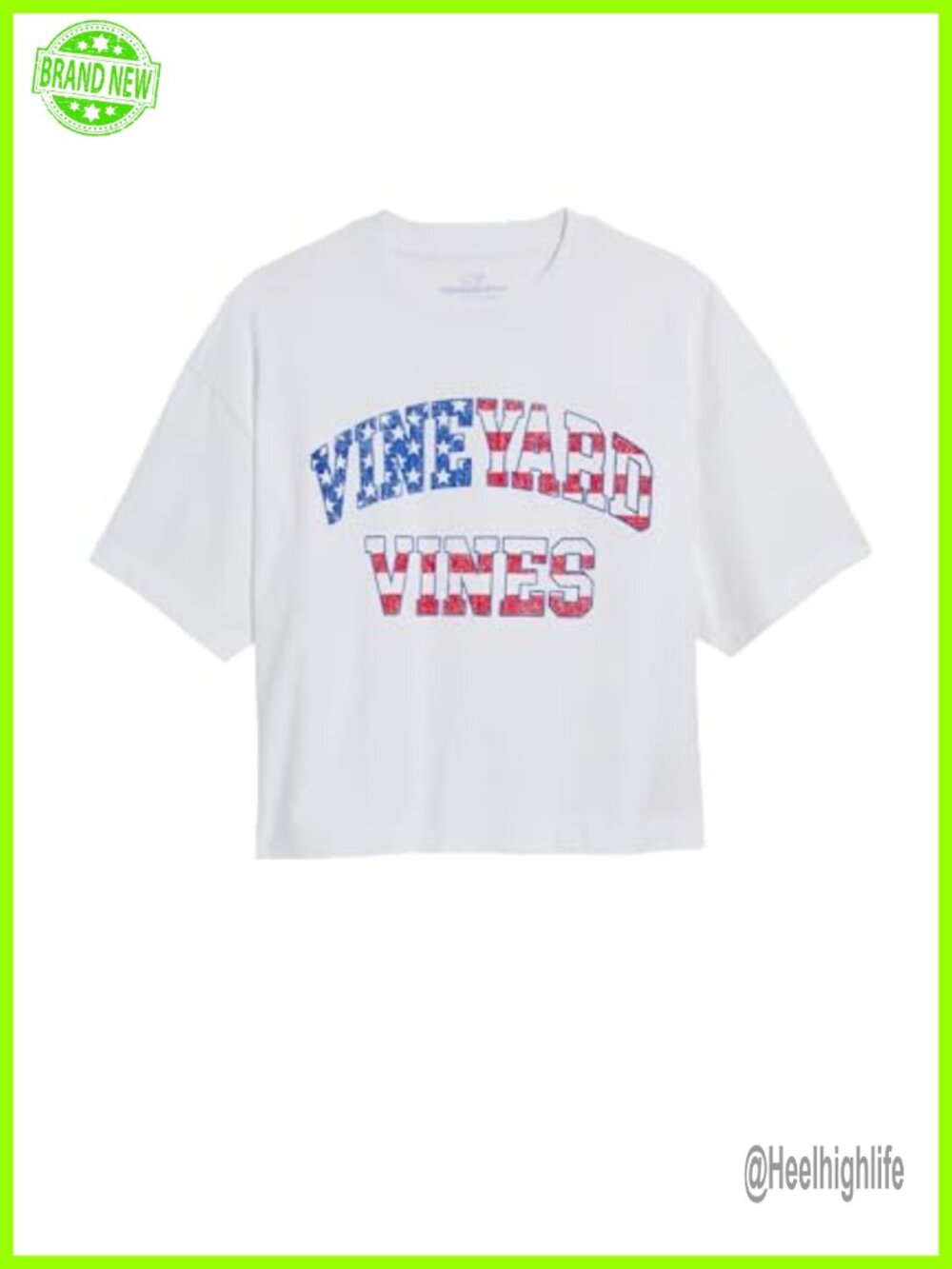 Garment-Dyed Cotton Cropped Crew Neck Tee
